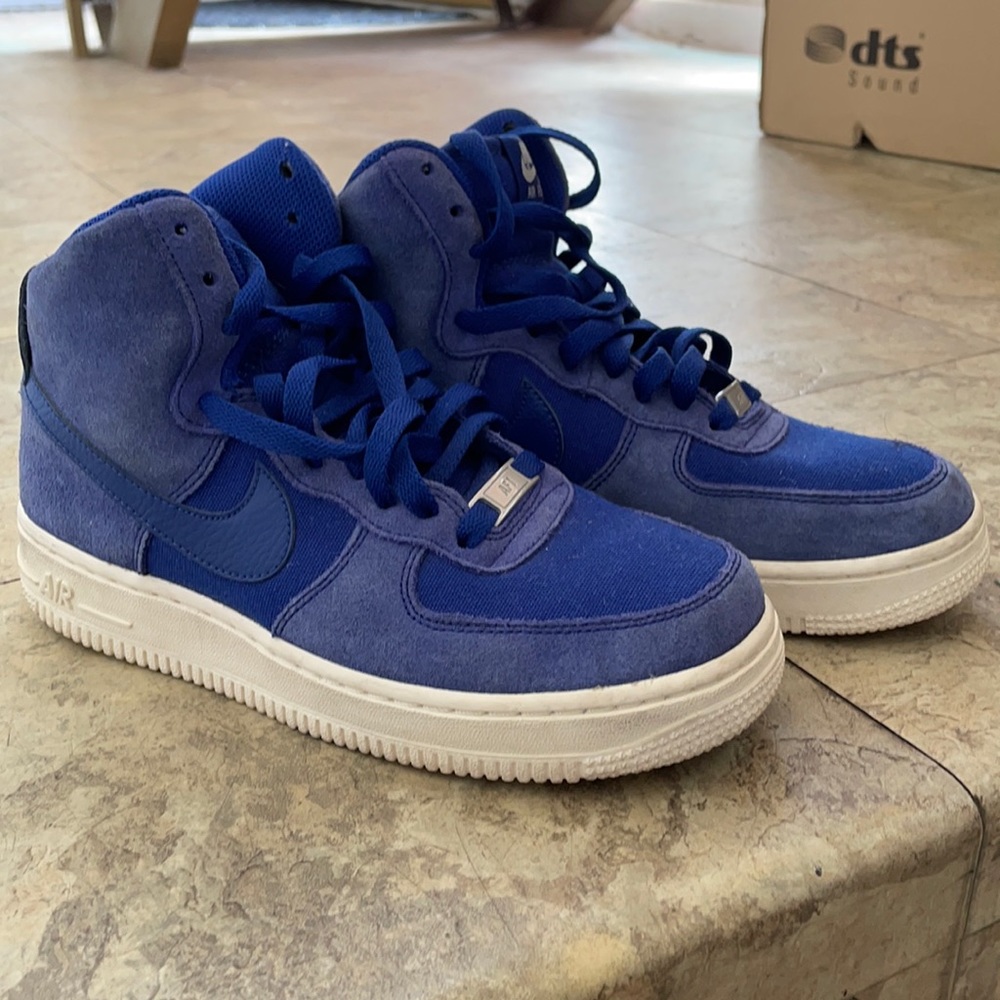 Blue high top Air Force 1